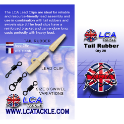 Шлаух за клипс LCA Tailrubber Transparent Brown, 20 броя, кафяви