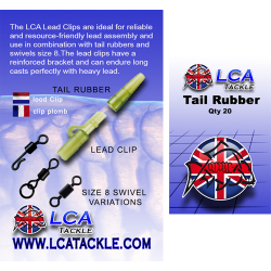 Шлаух за клипс LCA Tailrubber Transparent Green, 20 броя, зелени