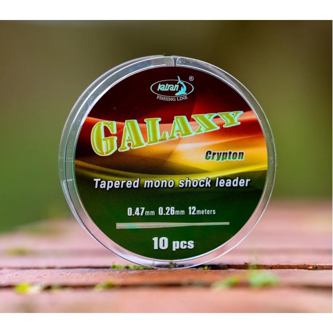 Конусен шок лидер KATRAN GALAXY Crypton Tapered Mono Shock Leader | CARPMOJO.com