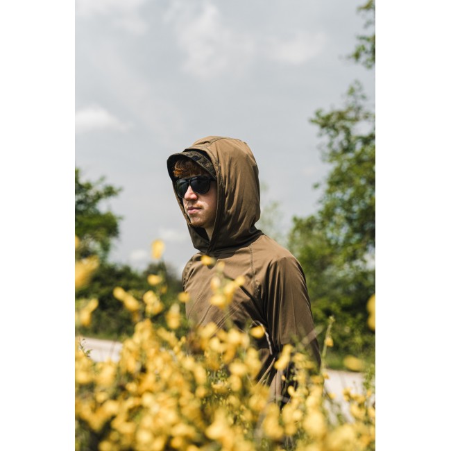Слънцезащитна блуза Korda UPF Hooded Top Dark Khaki | CARPMOJO.com