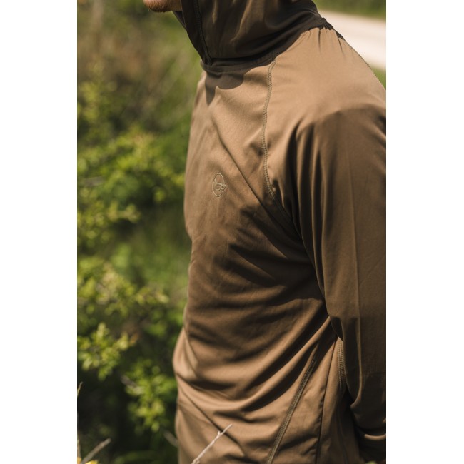 Слънцезащитна блуза Korda UPF Hooded Top Dark Khaki | CARPMOJO.com