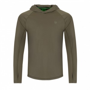 Слънцезащитна блуза Korda UPF Hooded Top Dark Khaki