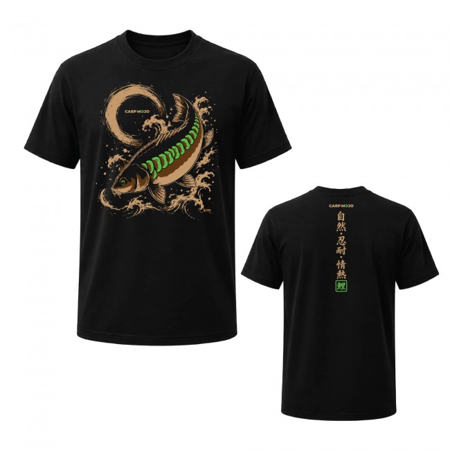 Тениска CARP MOJO JAPANESE KOI GREEN | CARPMOJO.com