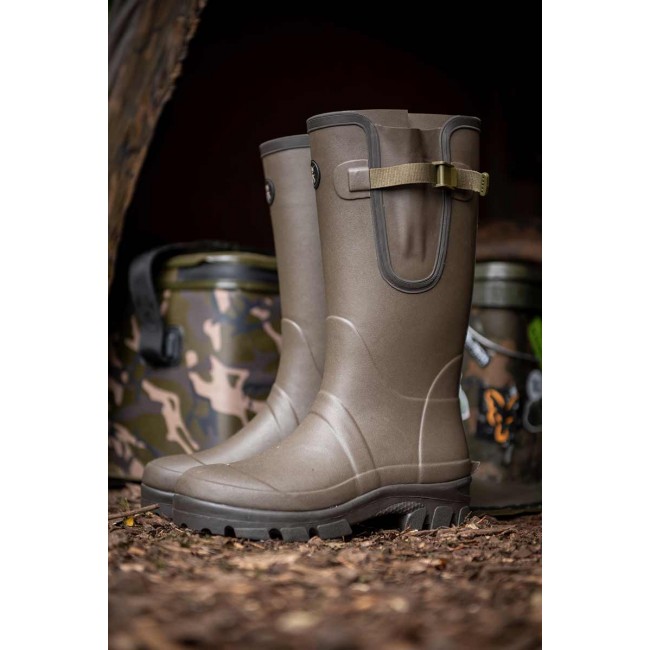 Ботуши с неопрен FOX Neoprene Lined Camo/Khaki Wellies | CARPMOJO.com