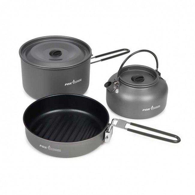 Комплект за готвене FOX Cookware 3 Piece Cook Set | CARPMOJO.com Комплект за готвене FOX Cookware 3 Piece Cook Set | CARPMOJO.com