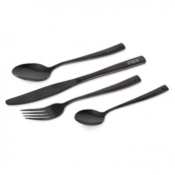 Прибори за хранене FOX Cookware Black Stainless Cutlery Set