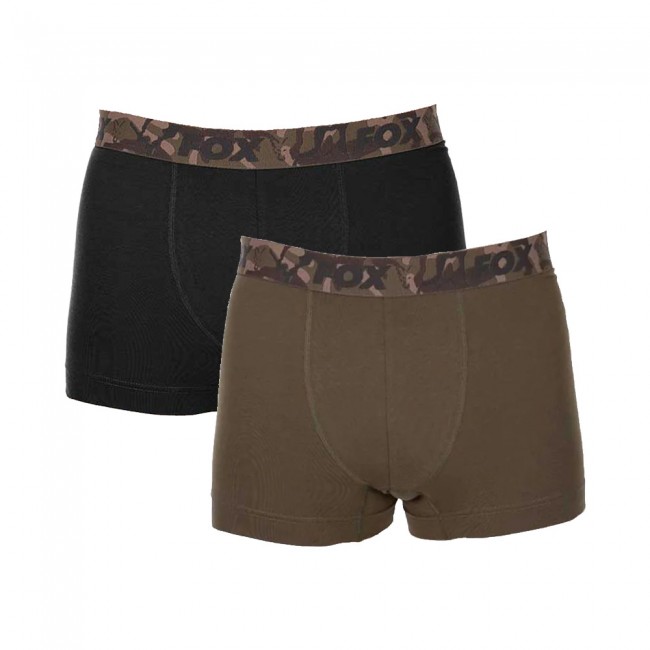 Боксерки FOX Boxer Shorts Khaki/Black 2бр. в комплект | CARPMOJO.com