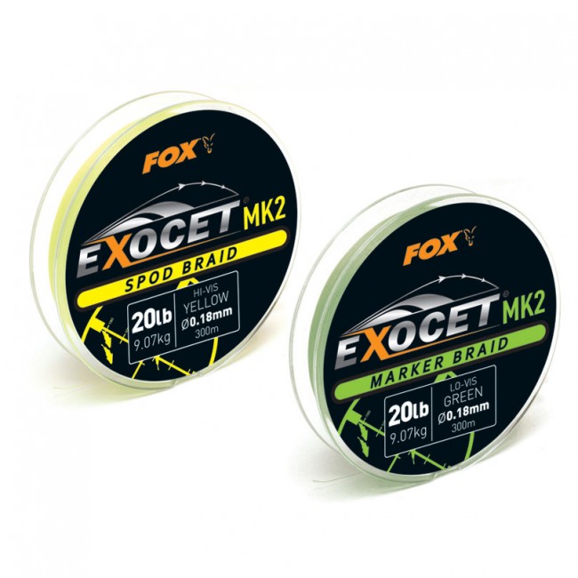 Плетено влакно за спод FOX Exocet MK2 Spod Braid 300m Yellow | CARPMOJO.com