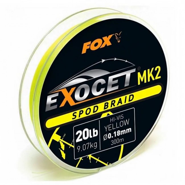 Плетено влакно за спод FOX Exocet MK2 Spod Braid 300m Yellow | CARPMOJO.com