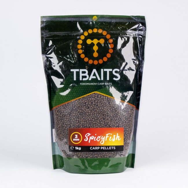 Пелети T-BAITS SPICY FISH Pellet 1kg 3mm | CARPMOJO.com