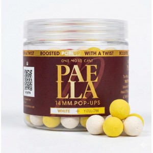 Топчета за стръв OMC Paella Boosted Fluoro Pop-Up White and Yellow 14mm