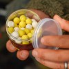 Топчета за стръв OMC Paella Boosted Fluoro Pop-Up White and Yellow 14mm | CARPMOJO.com