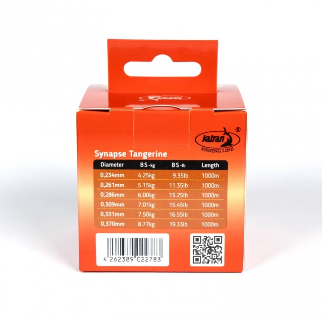Монофилно основно влакно KATRAN SYNAPSE TANGERINE | CARPMOJO.com
