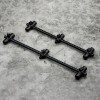 Комплект бъзбарове OMC Elbowz 3 Rod Standart Black Anodised Aluminium | CARPMOJO.com