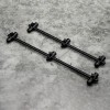Комплект бъзбарове OMC Elbowz 3 Rod Wide Black Anodised Aluminium | CARPMOJO.com