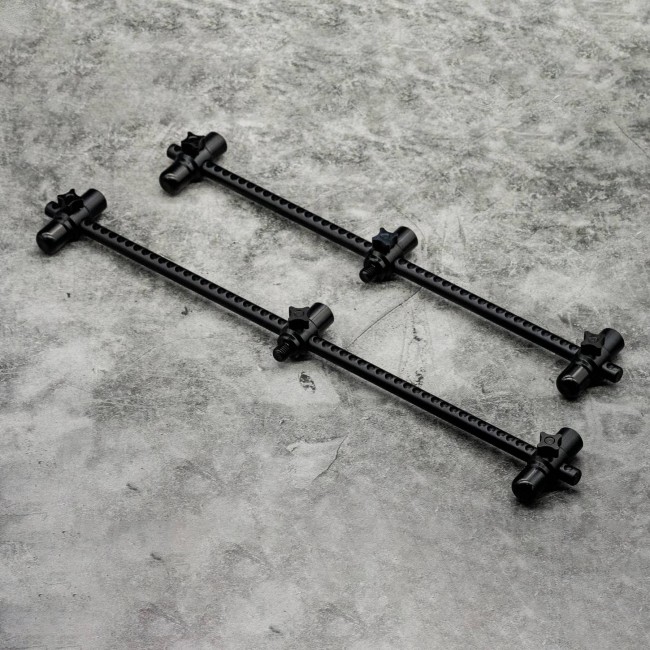 Комплект бъзбарове OMC Elbowz 3 Rod Wide Black Anodised Aluminium | CARPMOJO.com